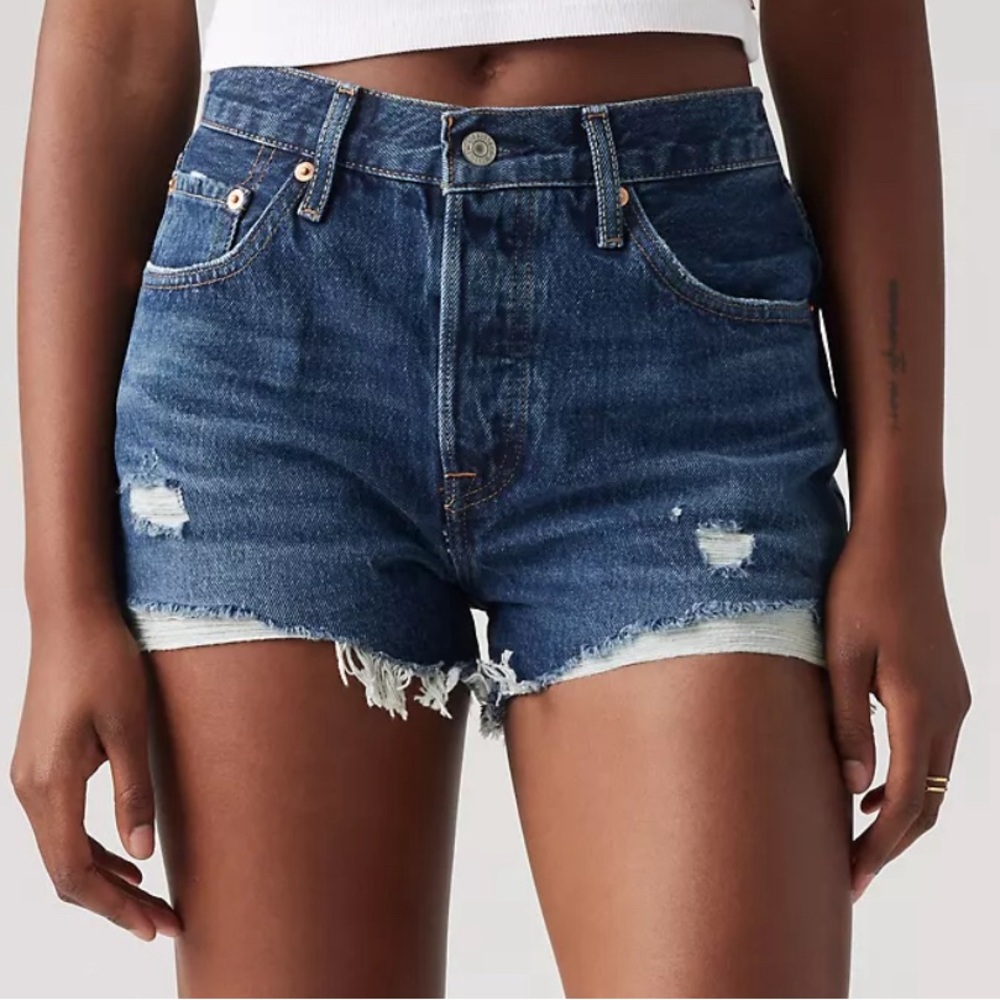 Levi’s 501 high rise jean shorts